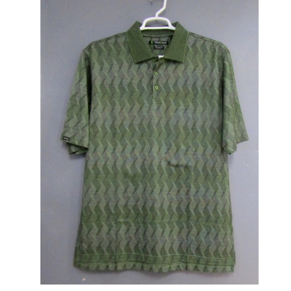 NEW Tehama Pima Cotton Ivy Green Polo Shirt Size L